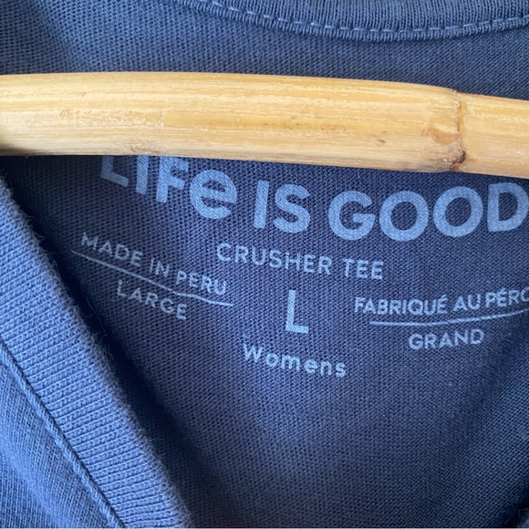 Life is Good Navy Blue Mama Bear Crusher Tee - Picture 5 of 5